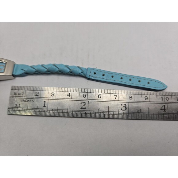 Mercedes Benz Womens 15mm Slim Blue Braided Leather Watch Swiss New Battery main image 5